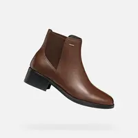 Hnědá dámská kotníková obuv Geox Camexia NP ABX - Dámské