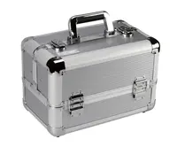 Profesionálny kadernícky a kozmetický kufor Eurostil Professional - strieborný (01492) + darček zadarmo