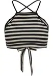 Women's triangle top black/grey