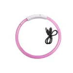 Reedog Full Light USB nabíjací svietiaci obojok pre psy a mačky - růžová - L