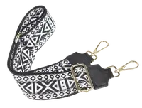 NovaKabelka.sk Látkový prídavný  popruh ornamento nero