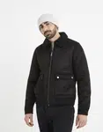 Čierna bunda z umelého kožúšku Celio Vutoronto