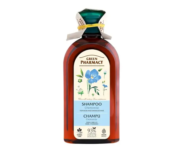 Šampón pre slabé a poškodené vlasy s ľanovým olejom Green Pharmacy - 350 ml