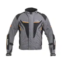 Pánská moto bunda W-TEC Brandon černo-šedo-oranžová 4XL