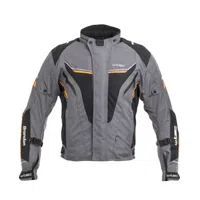 Pánská moto bunda W-TEC Brandon černo-šedo-oranžová 4XL