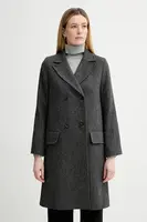 Kabát s příměsí vlny A.P.C. Manteau Ginny šedá barva, WOARA.F01545