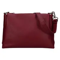 Dámská kožená crossbody kabelka Italia Tamara - vínová
