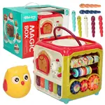 Interaktívna edukačná vzdelávacia kocka 6v1 – chyť robáčika, piano, sorter | BIBI-INN