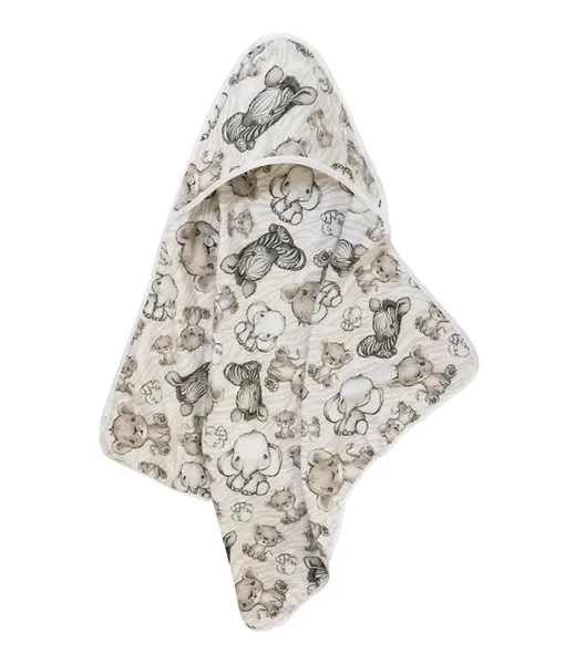 Bomimi Osuška s kapucí FLANEL 80x80, safari