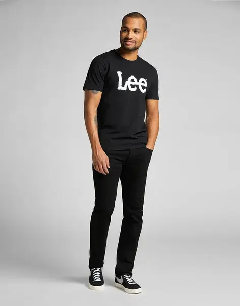 Pánské triko LEE L65QAI01 WOBBLY LOGO TEE BLACK Velikost: XXL