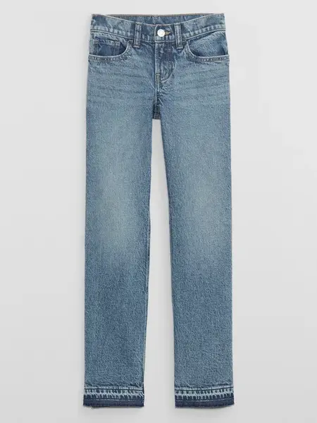 GAP Dívčí Dětské džíny straight mid rise 789576-00 Velikost: 6