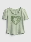 GAP Detské tričko gen good graphic t-shirt Zelená