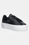 Kožené tenisky Calvin Klein FLATFORM LACE UP LTH MG