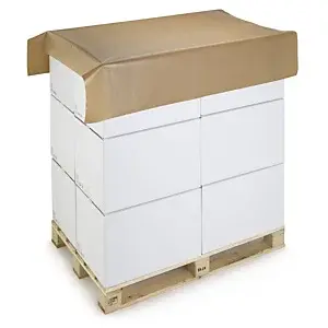 28 x Papírová ochranná fólie na palety 1400 x 1600 mm, hnědá, perforovaná, počet dílů v roli 115 | RAJA