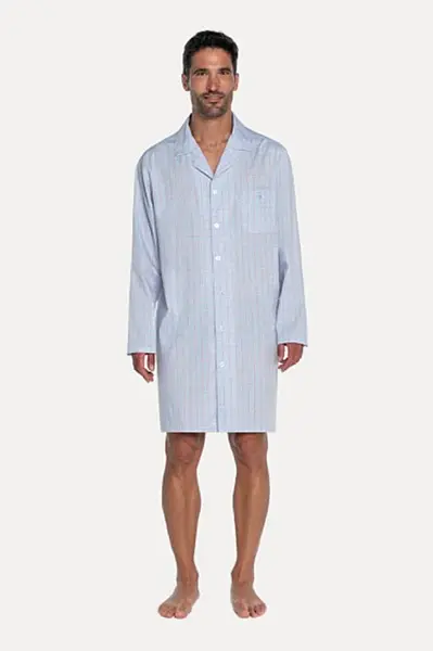 Pánská noční košile RONALDO L Světle modrá