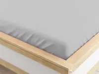 Napínací prostěradlo z mikrovlákna světle šedé 90 x 200 cm