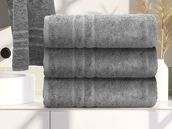 Osuška Comfort 70 x 140 cm světle šedá, 100% bavlna