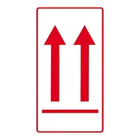 Výstražná etiketa se šipkami