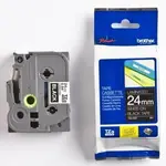 Brother TZ-355 / TZe-355, 24mm x 8m, bílý tisk/černý podklad, originální páska