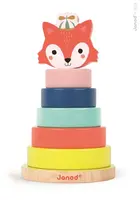 Drevená stohovacia pyramída s líškou