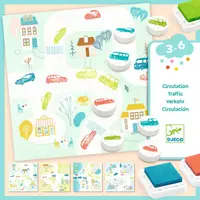 Kreatívna súprava s pečiatkami - premávka v meste