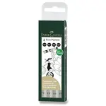 Popisovače Faber-Castell Ecco Pigment - 4 ks, čierne