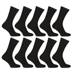 Nedeto 10PACK ponožky vysoké bambusové černé (10PBV01) XL