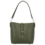 Dámska kožená kabelka na rameno tmavo zelená - Delami Vera Pelle Antoanet