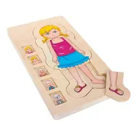 Small Foot Dřevěné puzzle Anatomie 28 ks