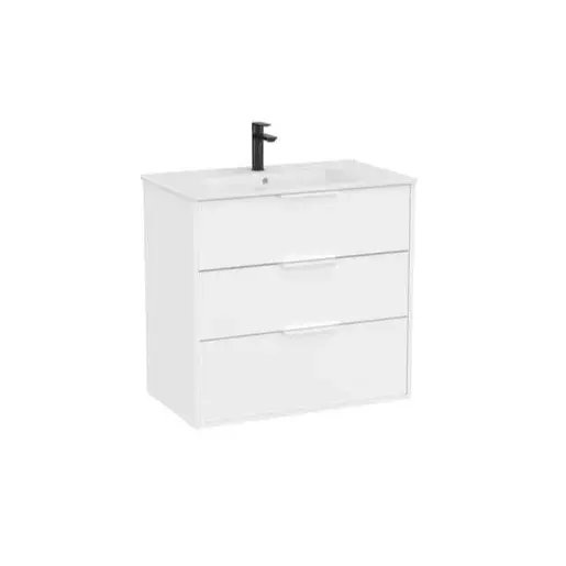 Roca Optica kúpeľňová skrinka s umývadlom 80x75,7x45,5 cm biela matná mat OPT803ZBM