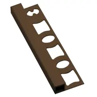 Lišta ukončovací "hranatá" Profil-EU svetlo hnedá, PVC, dĺžka 250 cm, výška hrany 8 mm, LH825015