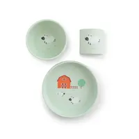 Saro Baby silikonová jídelní sada Funny Farm