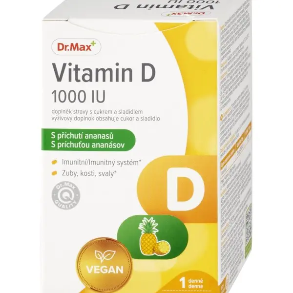 Dr. Max Vitamin D 1000 IU 60 žvýkacích tablet