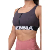 Sportovní podprsenka Nebbia Smart Zip 578 Marron XS
