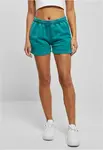 Women's Stone Washed Shorts - Watergreen