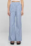 Women's Striped Loose Trousers White/Blue