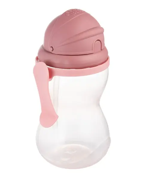 Canpol babies Sportovní lahev se slámkou růžová 370 ml