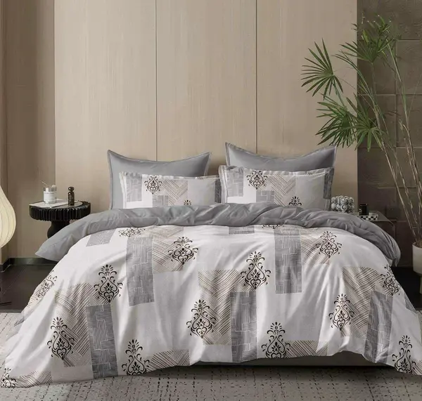 Bavlnené obliečky LORENDA béžovo-sivé Rozmer obliečky: 70 x 90 cm | 140 x 200 cm