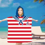 Detské pončo SAILOR bielo-červené 60x90 cm