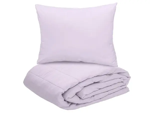 Letný paplón prešívaný 140x200 cm s poťahom na vankúš SUMMER 70x90 cm, fialový