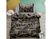 Bavlnené obliečky PENELOPE GOLD čierne Rozmer obliečky: 70 x 90 cm | 140 x 200 cm