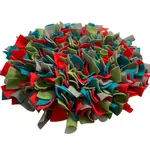 Čmuchacíkoberečky.cz® Čmuchací kobereček extra hustý ŠEDO-ČERVENO-ZELENO-TYRKYSOVÝ 422/60X2