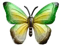 Nástěnná kovová dekorace motýl BUTTERFLY 40 cm - více barev Barva: Zelená