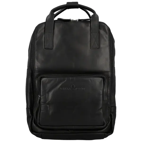 Kožený batoh černý - GreenWood Christof