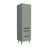 Vysoká potravinová skříňka Aria ANT 60 DKS-210 3S 1F - Premium Box Barva korpusu: Antracit, Barva dvířek: SA - Aquamarine AFM