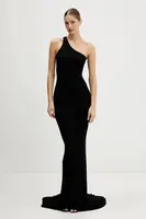 Viskózové šaty Rick Owens Lilies One Shoulder Gown