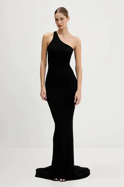 Viskózové šaty Rick Owens Lilies One Shoulder Gown