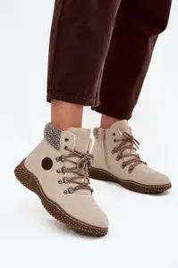 Boto Zateplené boty Traperky Dámské Světle béžové Zenaya