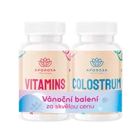 APOROSA kids Kozí kolostrum 60 kapslí + Aporosa KIDS Vitamíny - jahoda 90 ks