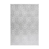 KOBEREC TKANÝ NA PLOCHO, 160/230 cm, modrá, šedá